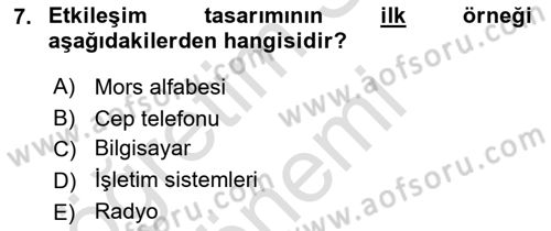 Kullanıcı Deneyimi Tasarımı Dersi 2021 - 2022 Yılı (Final) Dönem Sonu Sınavı 7. Soru