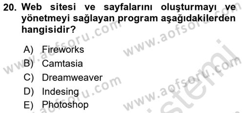 Kullanıcı Deneyimi Tasarımı Dersi 2022 - 2023 Yılı (Final) Dönem Sonu Sınav Soruları 20. Soru