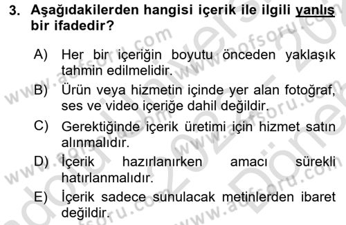 Kullanıcı Deneyimi Tasarımı Dersi 2022 - 2023 Yılı (Final) Dönem Sonu Sınav Soruları 3. Soru