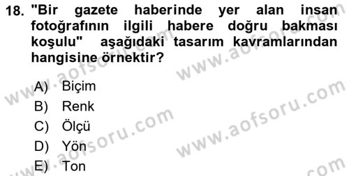 Kullanıcı Deneyimi Tasarımı Dersi 2022 - 2023 Yılı Yaz Okulu Sınav Soruları 18. Soru