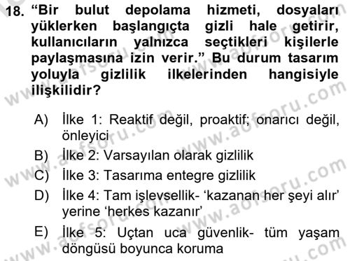 Kullanıcı Deneyimi Tasarımı Dersi 2024 - 2025 Yılı (Vize) Ara Sınavı 18. Soru