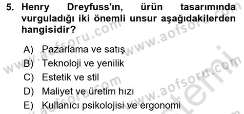 Kullanıcı Deneyimi Tasarımı Dersi 2024 - 2025 Yılı (Vize) Ara Sınavı 5. Soru