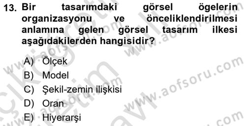 Kullanıcı Deneyimi Tasarımı Dersi 2024 - 2025 Yılı Yaz Okulu Sınav Soruları 13. Soru