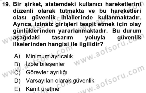 Kullanıcı Deneyimi Tasarımı Dersi 2025 - 2026 Yılı (Vize) Ara Sınav Soruları 19. Soru