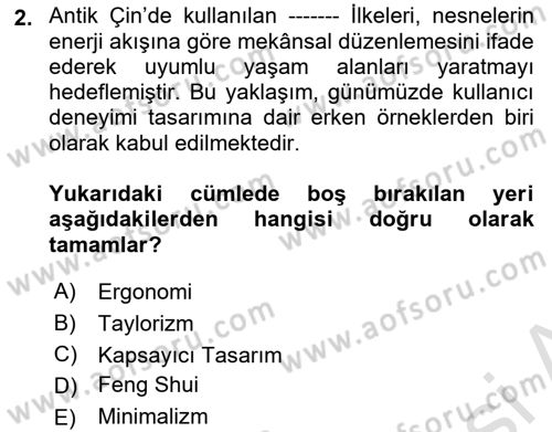 Kullanıcı Deneyimi Tasarımı Dersi 2025 - 2026 Yılı (Final) Dönem Sonu Sınav Soruları 2. Soru