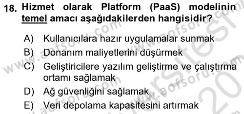 Veritabanı Programlama Dersi 2025 - 2026 Yılı (Final) Dönem Sonu Sınav Soruları 18. Soru