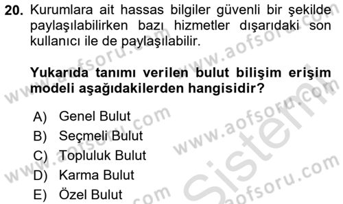 Veritabanı Programlama Dersi 2025 - 2026 Yılı (Final) Dönem Sonu Sınav Soruları 20. Soru