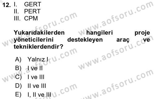 Sistem Analizi Ve Tasarımı Dersi Ara Sınavı Deneme Sınav Soruları 12. Soru