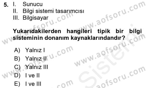 Sistem Analizi Ve Tasarımı Dersi Ara Sınavı Deneme Sınav Soruları 5. Soru