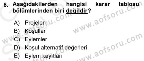 Sistem Analizi Ve Tasarımı Dersi 2018 - 2019 Yılı (Final) Dönem Sonu Sınav Soruları 8. Soru