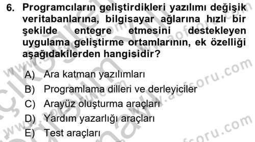 Sistem Analizi Ve Tasarımı Dersi 2018 - 2019 Yılı Yaz Okulu Sınav Soruları 6. Soru