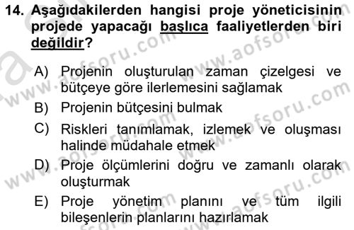 Sistem Analizi Ve Tasarımı Dersi 2019 - 2020 Yılı (Vize) Ara Sınav Soruları 14. Soru