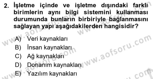 Sistem Analizi Ve Tasarımı Dersi Ara Sınavı Deneme Sınav Soruları 2. Soru