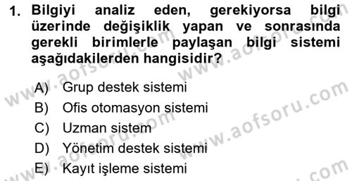 Sistem Analizi Ve Tasarımı Dersi 2019 - 2020 Yılı (Final) Dönem Sonu Sınav Soruları 1. Soru