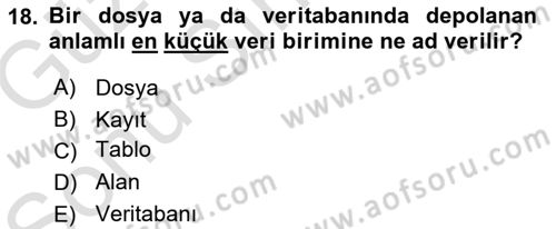 Sistem Analizi Ve Tasarımı Dersi 2019 - 2020 Yılı (Final) Dönem Sonu Sınav Soruları 18. Soru