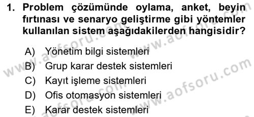 Sistem Analizi Ve Tasarımı Dersi 2020 - 2021 Yılı Yaz Okulu Sınav Soruları 1. Soru