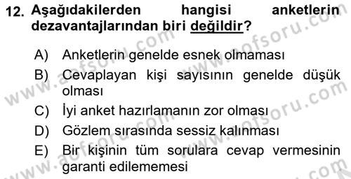 Sistem Analizi Ve Tasarımı Dersi Ara Sınavı Deneme Sınav Soruları 12. Soru