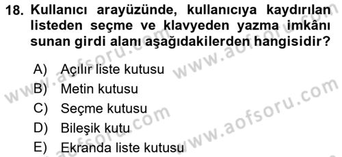 Sistem Analizi Ve Tasarımı Dersi 2021 - 2022 Yılı (Final) Dönem Sonu Sınav Soruları 18. Soru