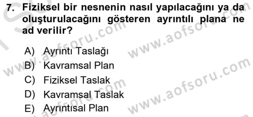 Sistem Analizi Ve Tasarımı Dersi 2021 - 2022 Yılı (Final) Dönem Sonu Sınav Soruları 7. Soru