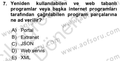 Sistem Analizi Ve Tasarımı Dersi Ara Sınavı Deneme Sınav Soruları 7. Soru