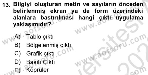 Sistem Analizi Ve Tasarımı Dersi 2022 - 2023 Yılı (Final) Dönem Sonu Sınav Soruları 13. Soru
