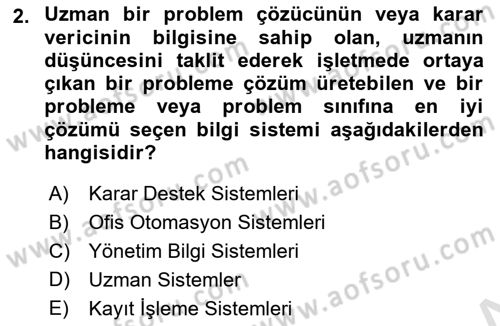 Sistem Analizi Ve Tasarımı Dersi 2022 - 2023 Yılı (Final) Dönem Sonu Sınav Soruları 2. Soru