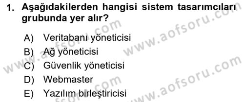 Sistem Analizi Ve Tasarımı Dersi 2022 - 2023 Yılı Yaz Okulu Sınav Soruları 1. Soru