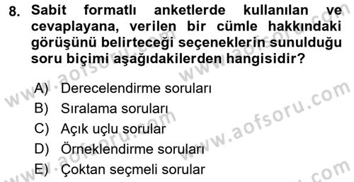 Sistem Analizi Ve Tasarımı Dersi 2022 - 2023 Yılı Yaz Okulu Sınav Soruları 8. Soru