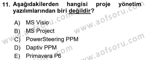 Sistem Analizi Ve Tasarımı Dersi 2023 - 2024 Yılı (Vize) Ara Sınav Soruları 11. Soru