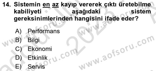Sistem Analizi Ve Tasarımı Dersi 2023 - 2024 Yılı (Vize) Ara Sınav Soruları 14. Soru