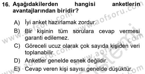 Sistem Analizi Ve Tasarımı Dersi 2023 - 2024 Yılı (Vize) Ara Sınav Soruları 16. Soru