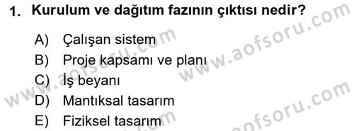 Sistem Analizi Ve Tasarımı Dersi 2023 - 2024 Yılı (Final) Dönem Sonu Sınav Soruları 1. Soru