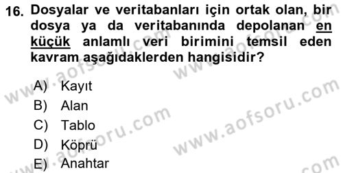 Sistem Analizi Ve Tasarımı Dersi 2023 - 2024 Yılı (Final) Dönem Sonu Sınav Soruları 16. Soru