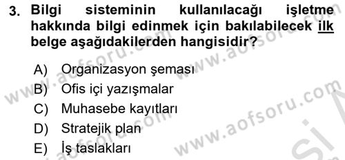 Sistem Analizi Ve Tasarımı Dersi 2023 - 2024 Yılı (Final) Dönem Sonu Sınav Soruları 3. Soru