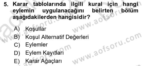 Sistem Analizi Ve Tasarımı Dersi 2023 - 2024 Yılı (Final) Dönem Sonu Sınav Soruları 5. Soru