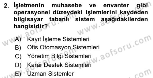 Sistem Analizi Ve Tasarımı Dersi 2023 - 2024 Yılı Yaz Okulu Sınav Soruları 2. Soru