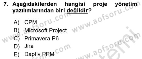 Sistem Analizi Ve Tasarımı Dersi 2023 - 2024 Yılı Yaz Okulu Sınav Soruları 7. Soru