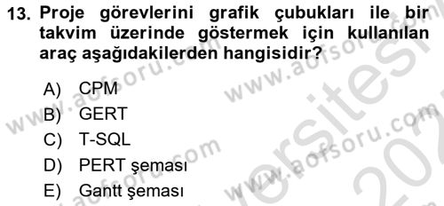 Sistem Analizi Ve Tasarımı Dersi Ara Sınavı Deneme Sınav Soruları 13. Soru