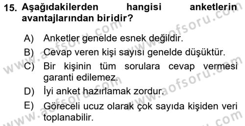 Sistem Analizi Ve Tasarımı Dersi Ara Sınavı Deneme Sınav Soruları 15. Soru