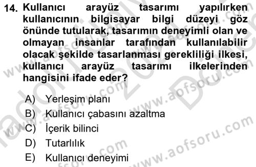 Sistem Analizi Ve Tasarımı Dersi 2024 - 2025 Yılı (Final) Dönem Sonu Sınav Soruları 14. Soru