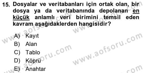 Sistem Analizi Ve Tasarımı Dersi 2024 - 2025 Yılı (Final) Dönem Sonu Sınav Soruları 15. Soru