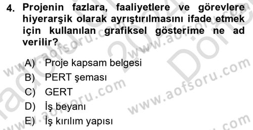 Sistem Analizi Ve Tasarımı Dersi 2024 - 2025 Yılı (Final) Dönem Sonu Sınav Soruları 4. Soru