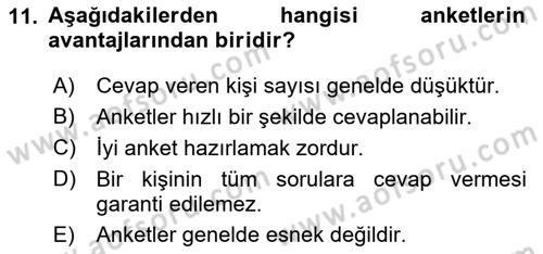 Sistem Analizi Ve Tasarımı Dersi 2025 - 2026 Yılı (Vize) Ara Sınav Soruları 11. Soru