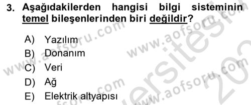 Sistem Analizi Ve Tasarımı Dersi 2025 - 2026 Yılı (Vize) Ara Sınav Soruları 3. Soru