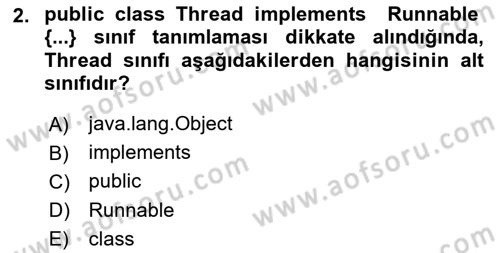 İleri Programlama Dersi 2017 - 2018 Yılı (Final) Dönem Sonu Sınav Soruları 2. Soru