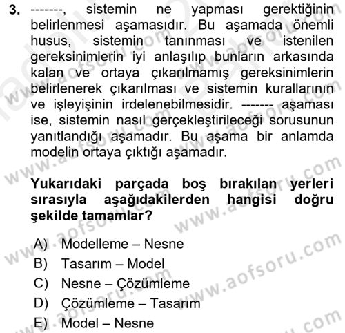 İleri Programlama Dersi 2018 - 2019 Yılı (Vize) Ara Sınav Soruları 3. Soru