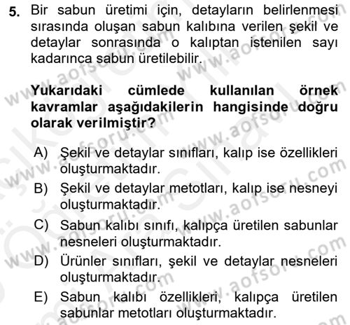 İleri Programlama Dersi 2018 - 2019 Yılı (Vize) Ara Sınav Soruları 5. Soru