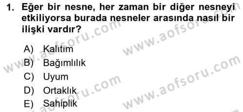 İleri Programlama Dersi 2018 - 2019 Yılı Yaz Okulu Sınavı 1. Soru