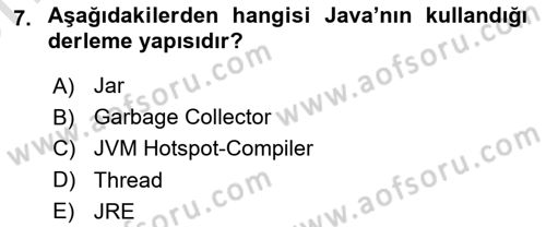 İleri Programlama Dersi 2021 - 2022 Yılı (Vize) Ara Sınav Soruları 7. Soru
