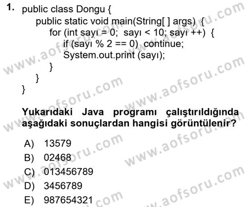 İleri Programlama Dersi 2021 - 2022 Yılı (Final) Dönem Sonu Sınav Soruları 1. Soru